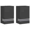 vidaXL Outdoor Wall Lights 2pcs Black Stainless Steel