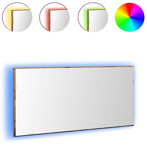 vidaXL Mirror Old wood 80 x 37 cm Glass and Engineered Wood