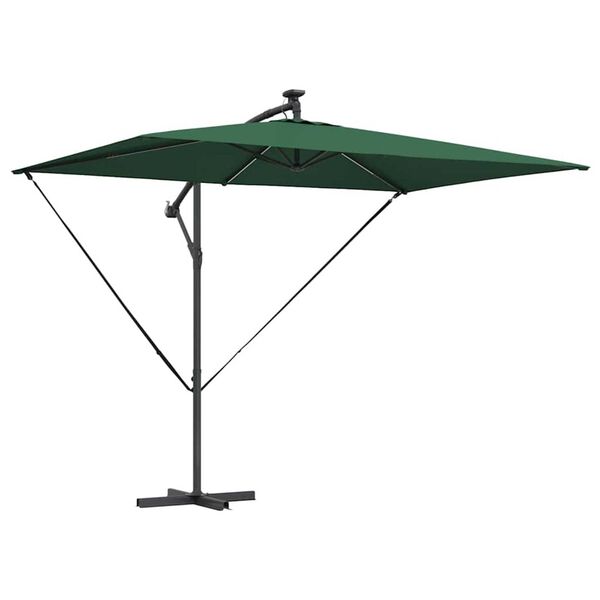 vidaXL Cantilever Banana Parasol Green 294 x 200 x 254 cm