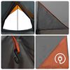 vidaXL Tents with Roof Grey and orange 256 x 266 x 185 cm Polyester