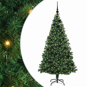 vidaXL Artificial Christmas Tree with 300 LEDs with Stand Green 180 cm