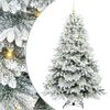 vidaXL Artificial Christmas Tree with 300 LEDs White 180 cm PE and PVC
