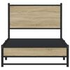 vidaXL Metal Bed Frame without Mattress Sonoma Oak 90x190 cm Single