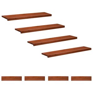 vidaXL Stair Treads 8 pcs 110 x 25 x 2 cm Brown Solid Beech Wood