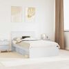 vidaXL Bed Frame with Headboard White 120 x 190 cm Solid Pine Wood