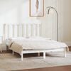 vidaXL Bed Frame without Mattress White 135x190 cm Double Solid Wood Pine