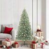 vidaXL Artificial Christmas Tree Snow Flocked with LED Light 180 cm