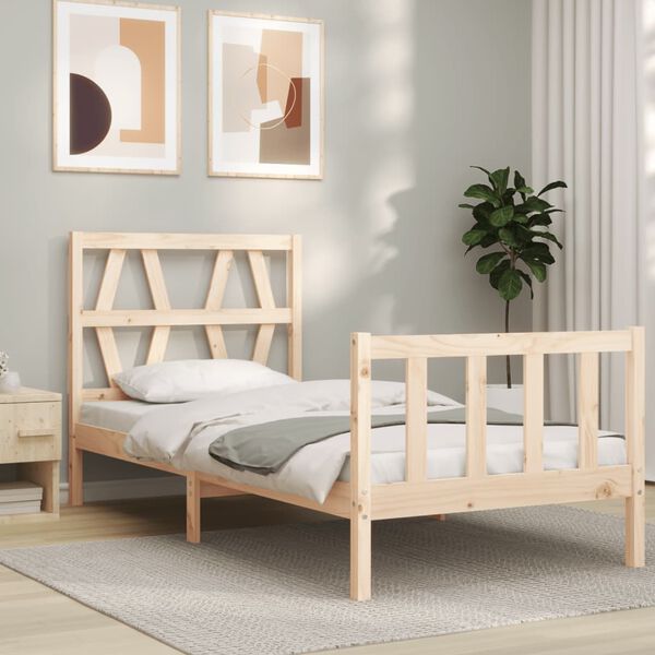 vidaXL Bed Frame without Mattress 90x200 cm Solid Wood Pine