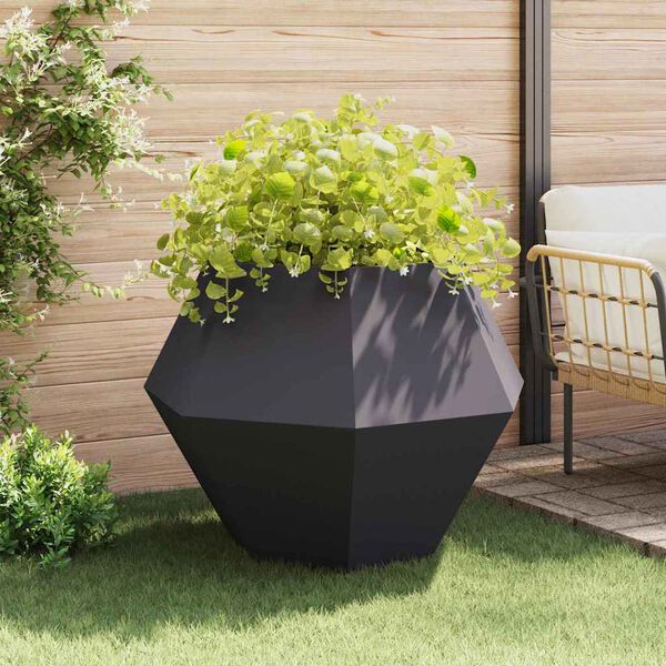 vidaXL Planter 2 pcs Anthracite 100 x 100 x 80 cm Steel