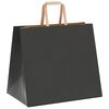vidaXL Paper Bags 50 pcs with Handles Black 32x22x28 cm