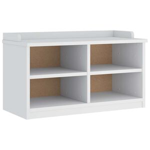 vidaXL Hallway Bench SANDNES White 87x40x50 cm Solid Wood Pine