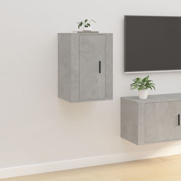 vidaXL Wall Mounted TV Cabinets 2 pcs Concrete Grey 40x34.5x60 cm
