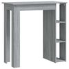 vidaXL Bar Table with Shelf Grey Sonoma 102x50x103.5cm Engineered Wood