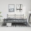 vidaXL Metal Bed Frame without Mattress with Footboard Black 193x203cm