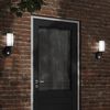 vidaXL Outdoor Wall Lights with Sensors 2pcs Black Stainless Steel