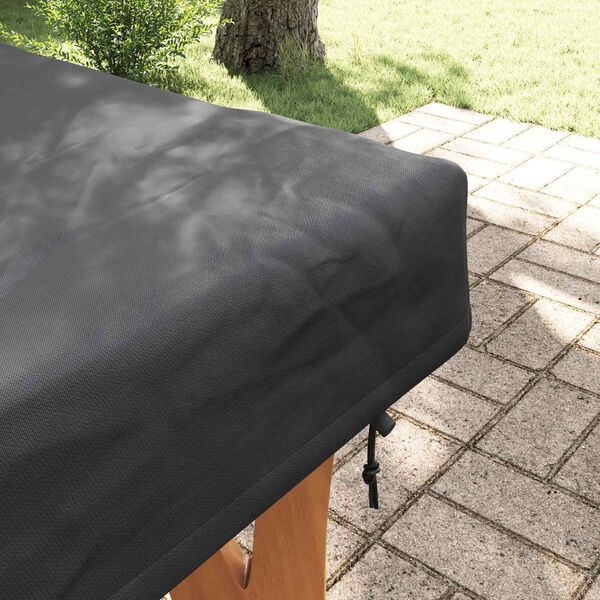 vidaXL Table Cover Plain Black 92 x 182 x 15 cm Fabric