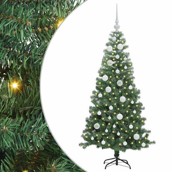 vidaXL Christmas Tree with 150 LEDs with Stand Green 120 cm PVC