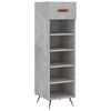 vidaXL Shoe Cabinet Concrete Grey 30x35x105 cm Engineered Wood