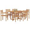 vidaXL Garden Dining Set 7 pcs Natural Solid Acacia Wood