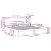 vidaXL Bed Frame with Headboard without Mattress 180x200 cm Super King