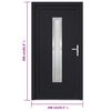 vidaXL Front Door Anthracite 108x208 cm PVC