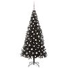 vidaXL Christmas Tree with 300 LEDs with Stand Black 210 cm PVC