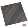 vidaXL Self-adhesive Flooring Planks 55 pcs PVC 5.11 m² Grey Striped
