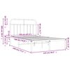 vidaXL Metal Bed Frame without Mattress with Headboard Black 120x190cm