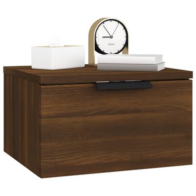 vidaXL Wall-mounted Bedside Cabinets 2 pcs Brown Oak 34x30x20 cm