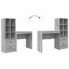vidaXL Desk with Drawer 2 pcs Grey Sonoma