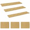 vidaXL Stair Mats 15 pcs 76 x 20 cm Beige Polyester Rectangular