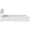 vidaXL Bed Frame with Headboard White 140 x 200 cm Engineered Wood