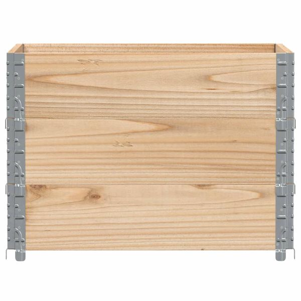 vidaXL Pallet Collars 3 pcs 80x60 cm Solid Wood Pine