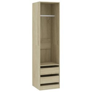 vidaXL Wardrobe with Drawers Sonoma Oak 50x50x200 cm Engineered Wood