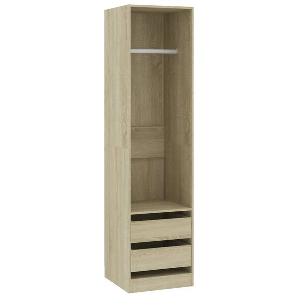 vidaXL Wardrobe with Drawers Sonoma Oak 50x50x200 cm Engineered Wood