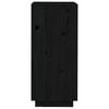 vidaXL Shoe Cabinet Black 35x35x80 cm Solid Wood Pine