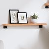 vidaXL Wall Shelf Light Brown 60x10x4 cm Treated Solid Wood Oak