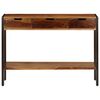 vidaXL Sideboard with 3 Drawers 110x35x75 cm Solid Acacia Wood