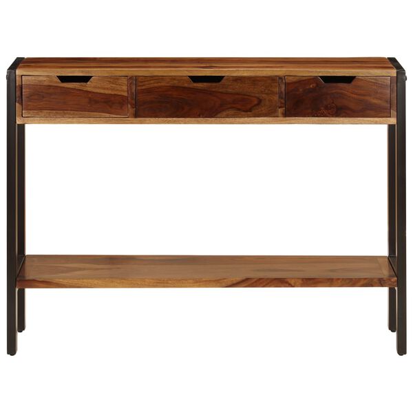 vidaXL Sideboard with 3 Drawers 110x35x75 cm Solid Acacia Wood