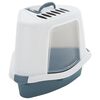 vidaXL Cat Litter Box White and Blue 56x40x40cm PP