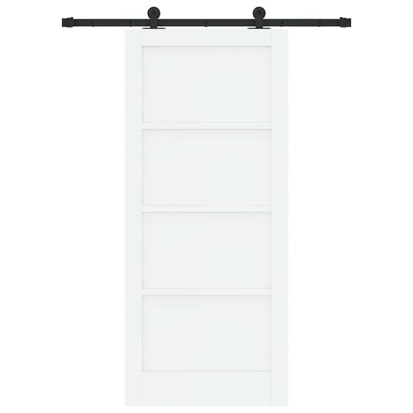 vidaXL Sliding Door ORKDAL White 86 x 198.5 cm Solid Pine Wood