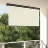 vidaXL Outdoor Roller Blind Striped Manual Cream 220 x 250 cm Fabric