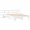 vidaXL Bed Frame with Headboard White 140 x 200 cm Solid Pine Wood