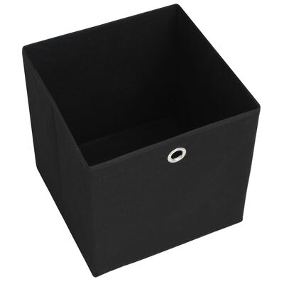 vidaXL Storage Boxes 4 pcs Non-woven Fabric 28x28x28 cm Black