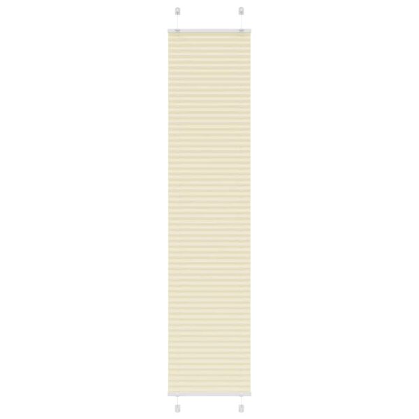 vidaXL Pleated Blind Cream 50x200 cm Fabric Width 49.4 cm Polyester