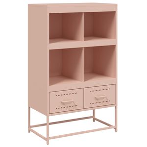 vidaXL Highboard Pink 68.5x39x111.5 cm Steel