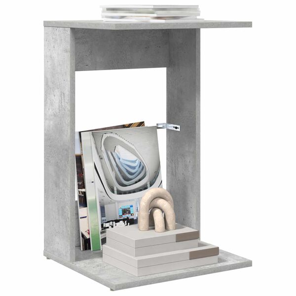 vidaXL Side Table Concrete Grey 40 x 38 x 62.5 cm Engineered Wood