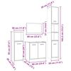 vidaXL 4 Piece Bathroom Furniture Set Grey Sonoma Engineered Wood