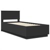 vidaXL Bed Frame with Headboard Black 70 x 190 cm Engineered Wood