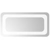 vidaXL LED Bathroom Mirror Transparent 40 x 20 cm Tempered Glass
